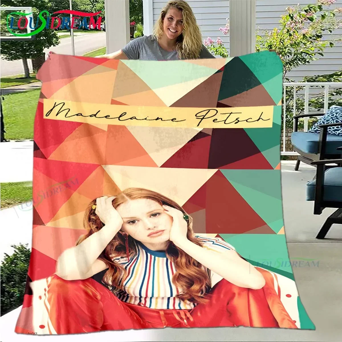 Famous Actors M-Madelaine-Petsch Pattern Blanket Star Flannel Thin Blanket Portable Home Travel Office Lunch Break Blanket  Gift