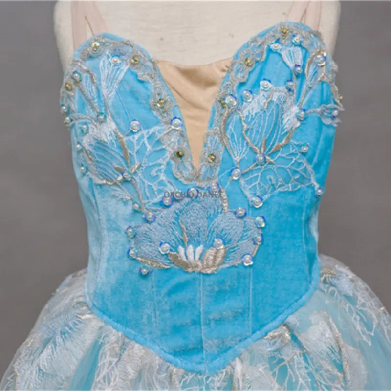 Moda profesional para niñas, trajes de Ballet azul