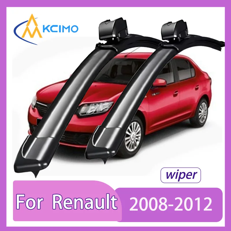 

For Renault Symbol II 2008-2012 Renault Thalia Front Windshield Wiper Blades 2pcs Slient Rain Windscreen Window Accessories