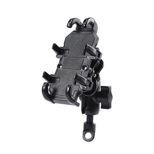 Soporte para teléfono de motocicleta 360 ° Soporte giratorio ajustable para teléfono de bicicleta, espejo retrovisor para motocicleta, soporte para teléfono para teléfonos de 4 ''-6,7''