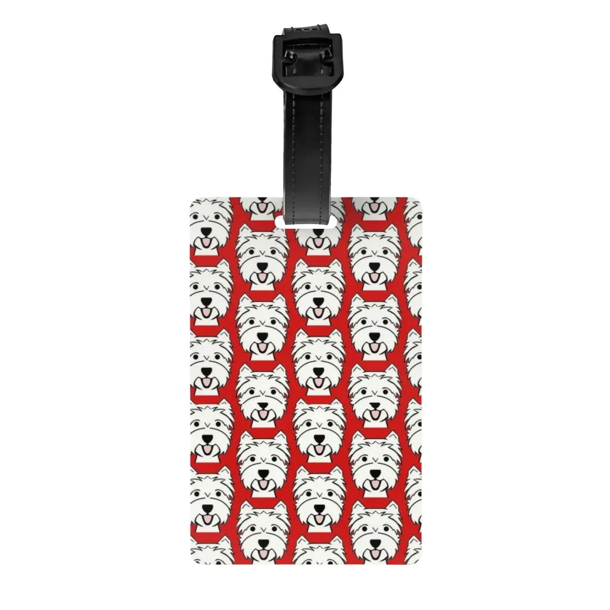 Cute West Highland Terrier Puppy Luggage Tags for Suitcases Funny Westie Dog Baggage  Privacy Cover Name ID Card