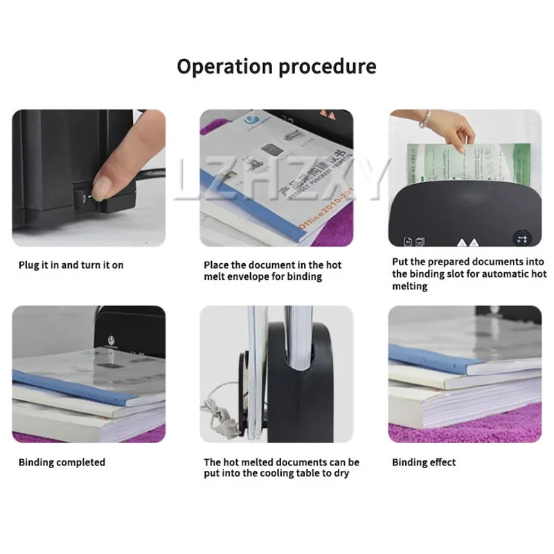 U-33 Binding Machine Glue Binding Machine Hot Melt Machine Bidding Financial Voucher Rubber Seal Set Binding Machine Small