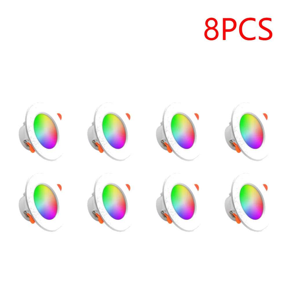 1-10 Stuks Rgb Led Downlight 10W Tuya Bluetooth Slimme Plafondlamp Gb + Cw + Ww Dimbare Spotlight Voice Control Voor Google Alexa Home