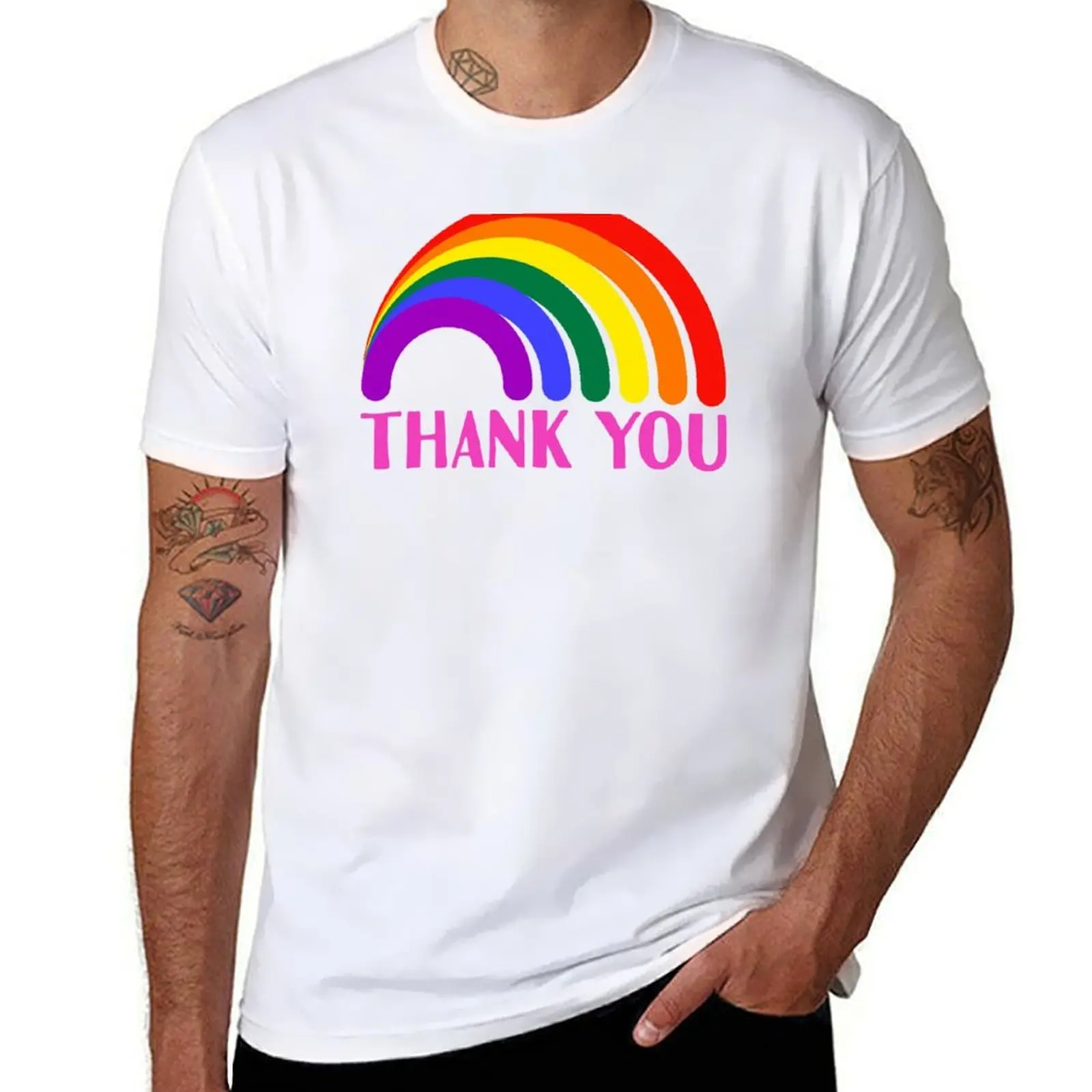 

Thank You Rainbow Support | NHS and Keyworkers T-Shirt man t shirts for men casual graphic t shirts for man T-Shirt