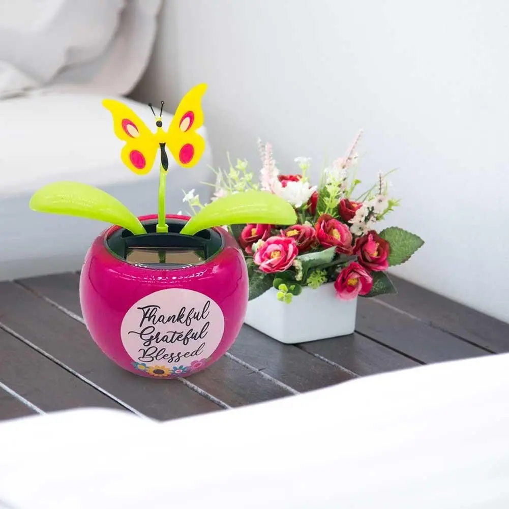 Plants Solar Power  Swinging  Electric  Flower Swinging Dancing Flower Solar Powered Car Dashboard Ornaments