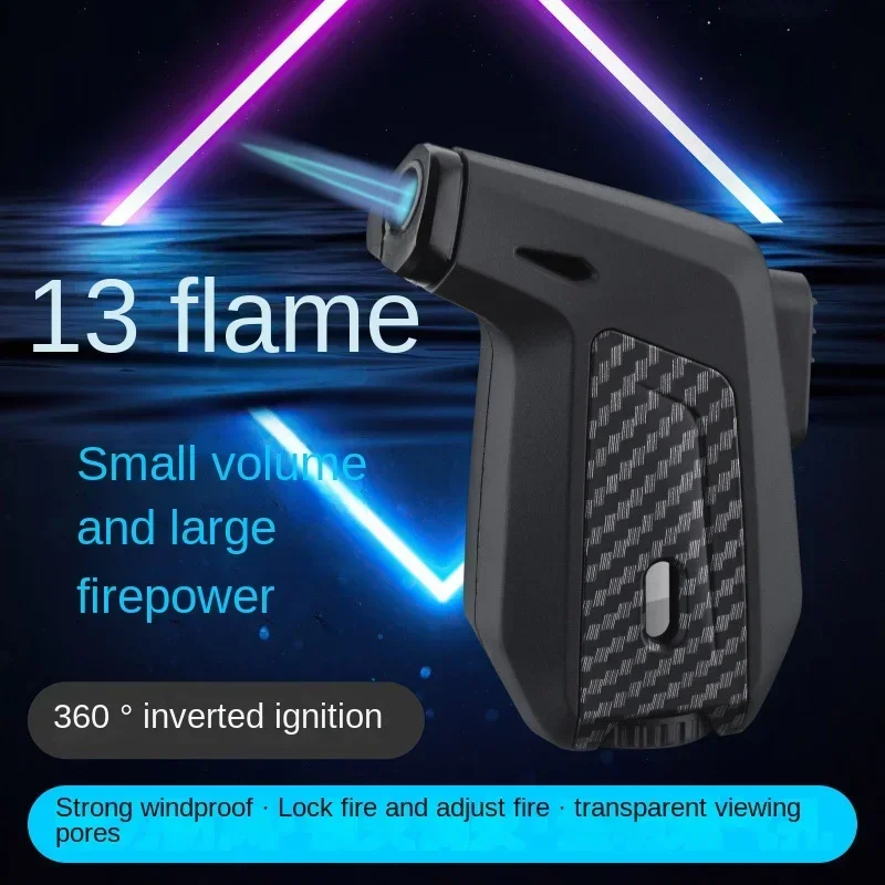 Metal Turbo Gas Lighters Windproof Smoking Accessories Kitchen Cooking 1300C Jewelry Welding Cigarettes Lighters Gadgets for Men