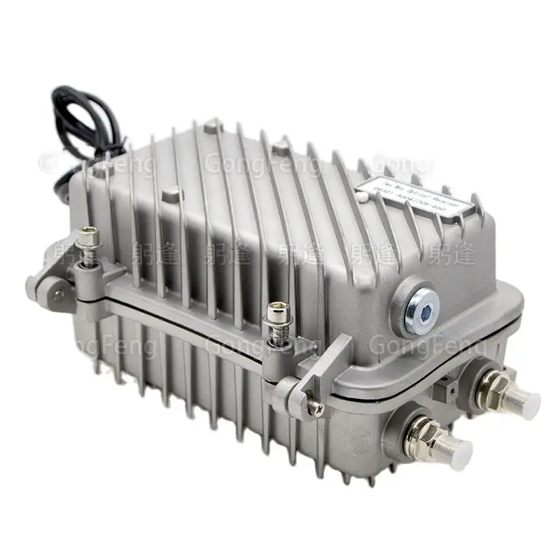 IP66 กลางแจ้ง FTTH CATV Optical Receiver AGC Auto Gain Control 860MHz Dual-Power AC60V/220V SC/FC พอร์ต 2-Way Output ขายส่ง