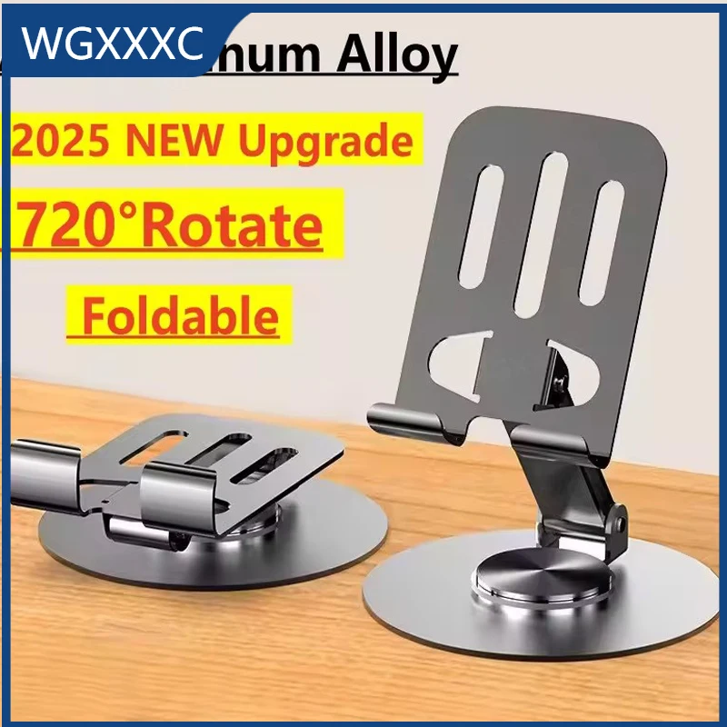 

Aluminum Alloy Portable Tablet Holder 360 Rotate for iPad Adjustable Flexible Folding Lazy Desktop Live Mobile Phone Mount Stand