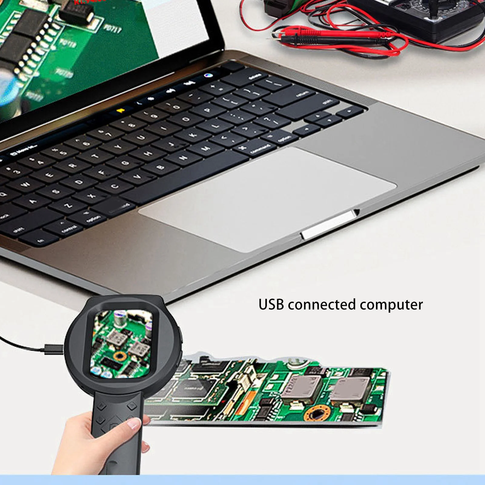 

Ручная цифровая лупа для защиты глаз, эргономичная, 12 языков, с кабелем для передачи данных для промышленного электронного увеличительного стекла 1000X