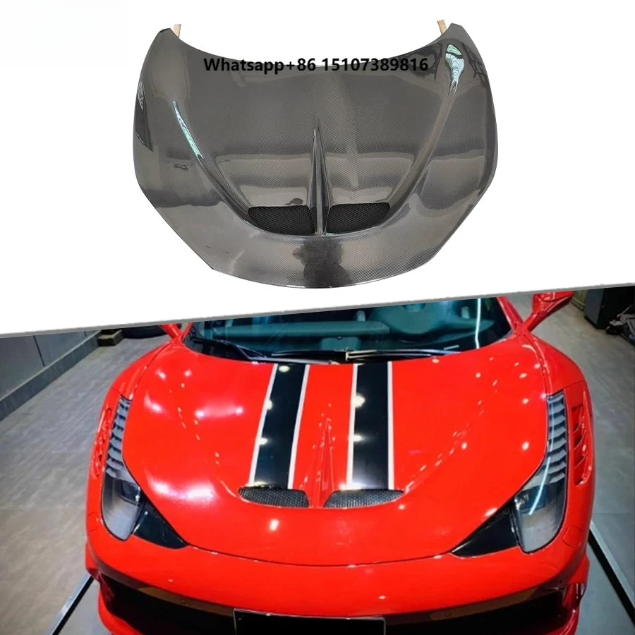 

Carbon Fiber SP Style Front Hood Bonnet Cover for 458 2011-2014 Front Engine Bonnet Hood Car Styling