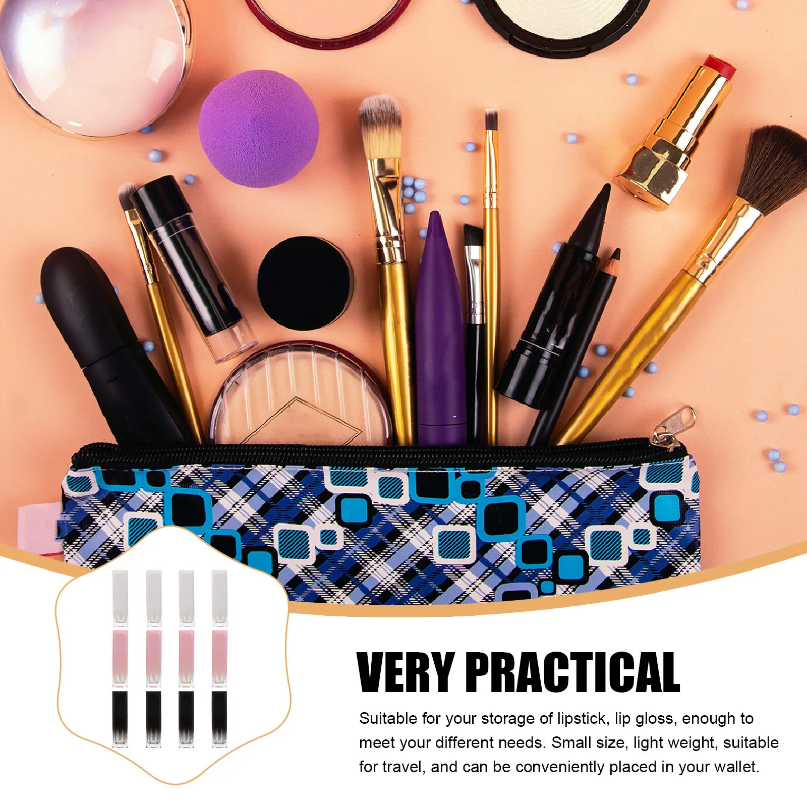 12Pcs Lip Gloss DIY Tubes Small Portable Empty Lip Glaze Tubes Refillable Lipstick Bottles Travel Storage