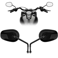 8MM Bright Black Rear Rearview View Side Mirror For Harley For Yamaha For Honda For Suzuki Mirrors For Motorcycle Accessories