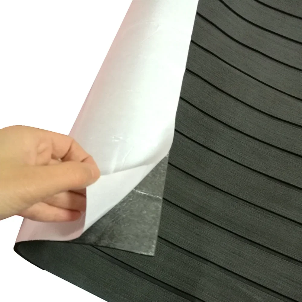 240*45*0.6cm EVA Teak Sheet Car Marine Boat Flooring Non-slip Mat Yacht Inflatable Boat Decking Self-Adhesive Anti Skid Pad
