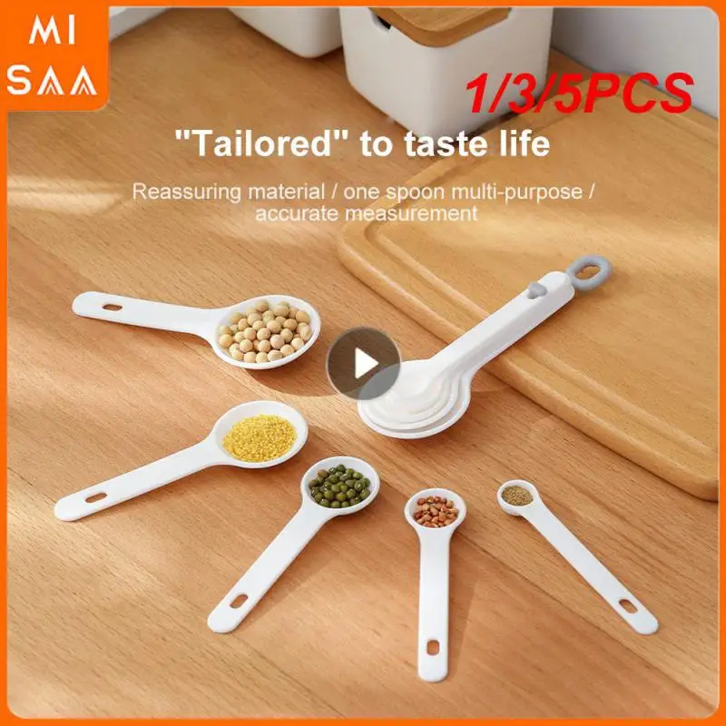 1/3/5PCS Cake Baking Flour Food Measuring Cup Home Kitchen Cooking Tools Baking Cake Weighing Tool 5-in-1 Multipurpose