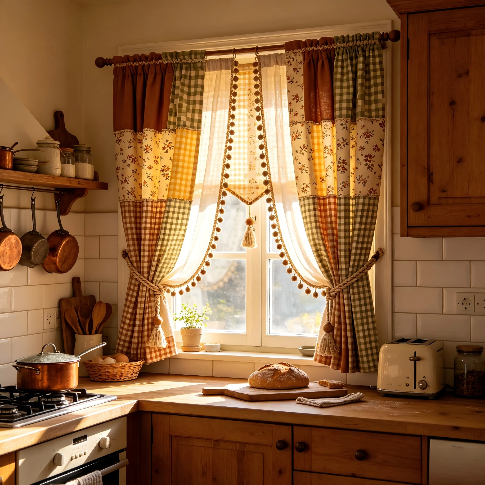 200377   Flower printed metal pendant curtain