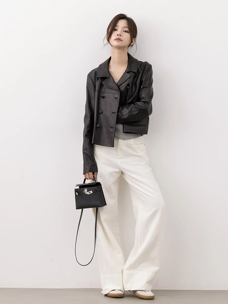 

Брюки ZONE из льняной хлопковой смеси с широкими штанинами, повседневные, в стиле Old Money, с завышенной талией, прямые, свободного кроя