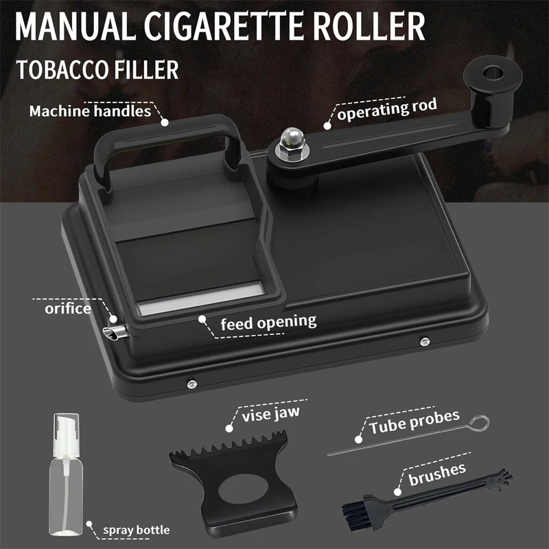 Manual Cigarette Rolling Machine, Fluted Plate Cigarette Rolling Machine, 8mm Diameter Tube, Suitable for 80-100mm Length Cigare