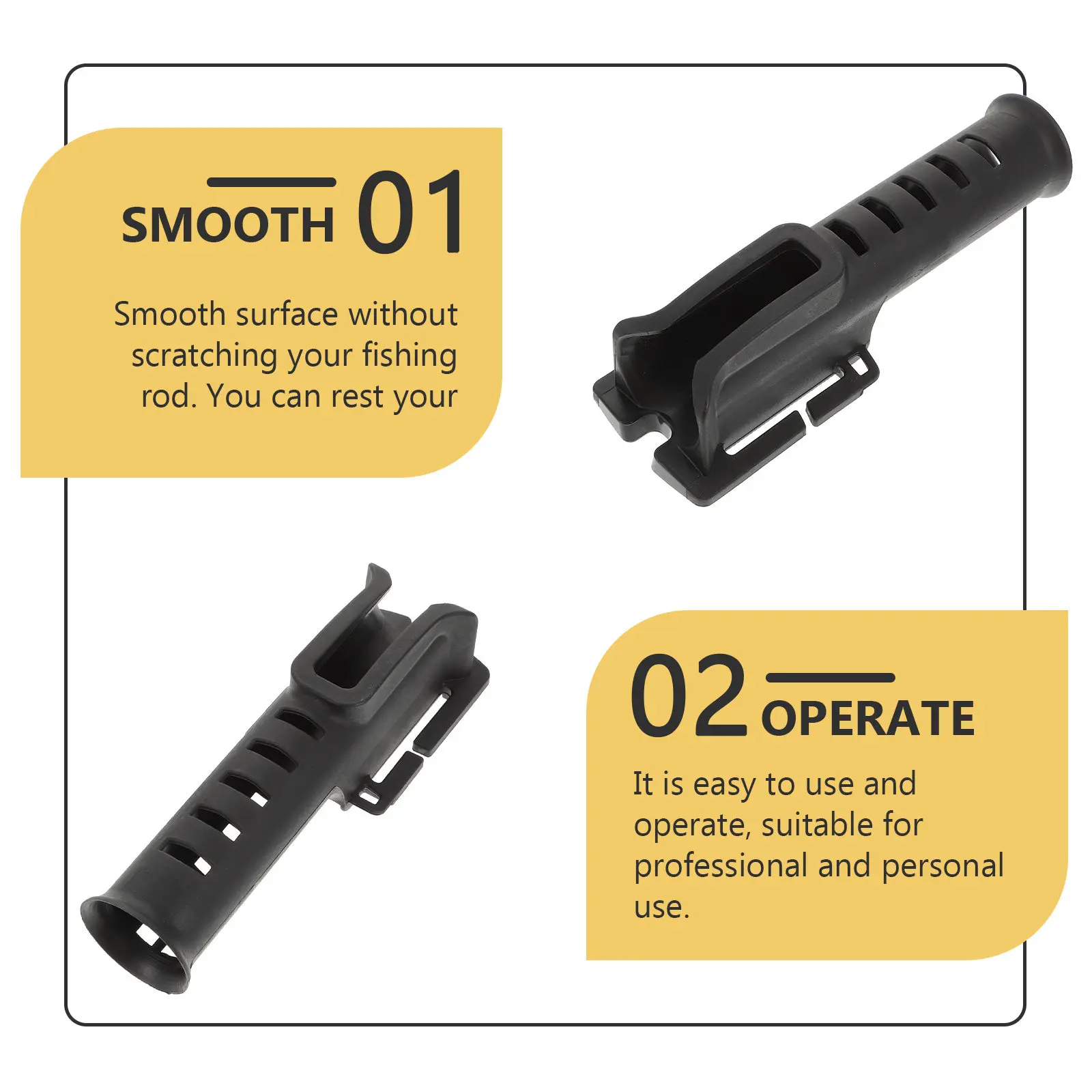 1Pcs Fishing Rod Pole Container Heavy-Duty Plastic Material Smooth Finish Portable Waist-Mounted Fishing Tool for Rod Storage