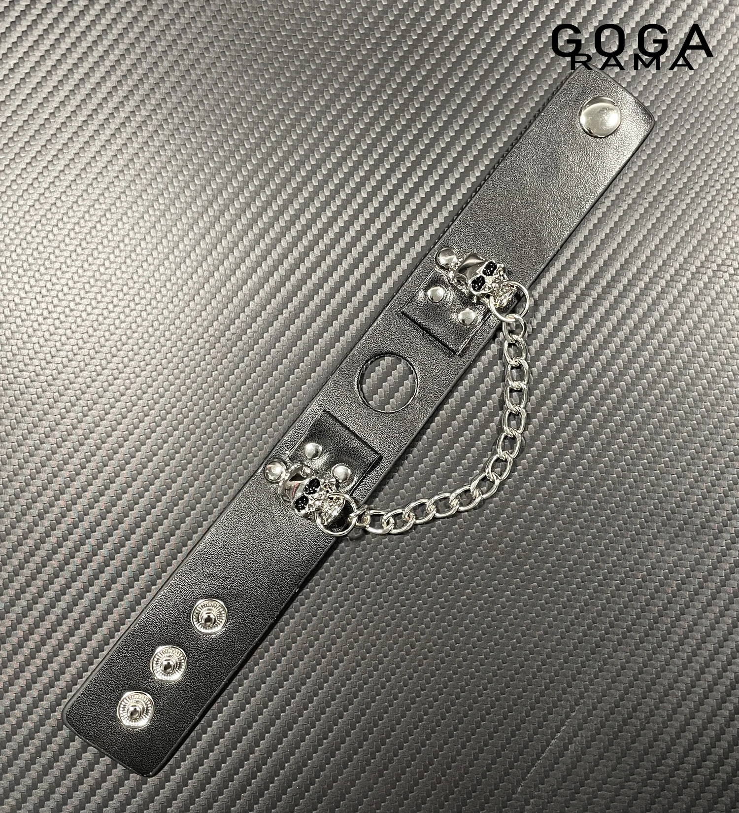 

Ремешок GOGARAMA из черной кожи с простым линейным дизайном и цепочкой для Samsung Galaxy Watch 4 5 Pro 6 Classic 7 8