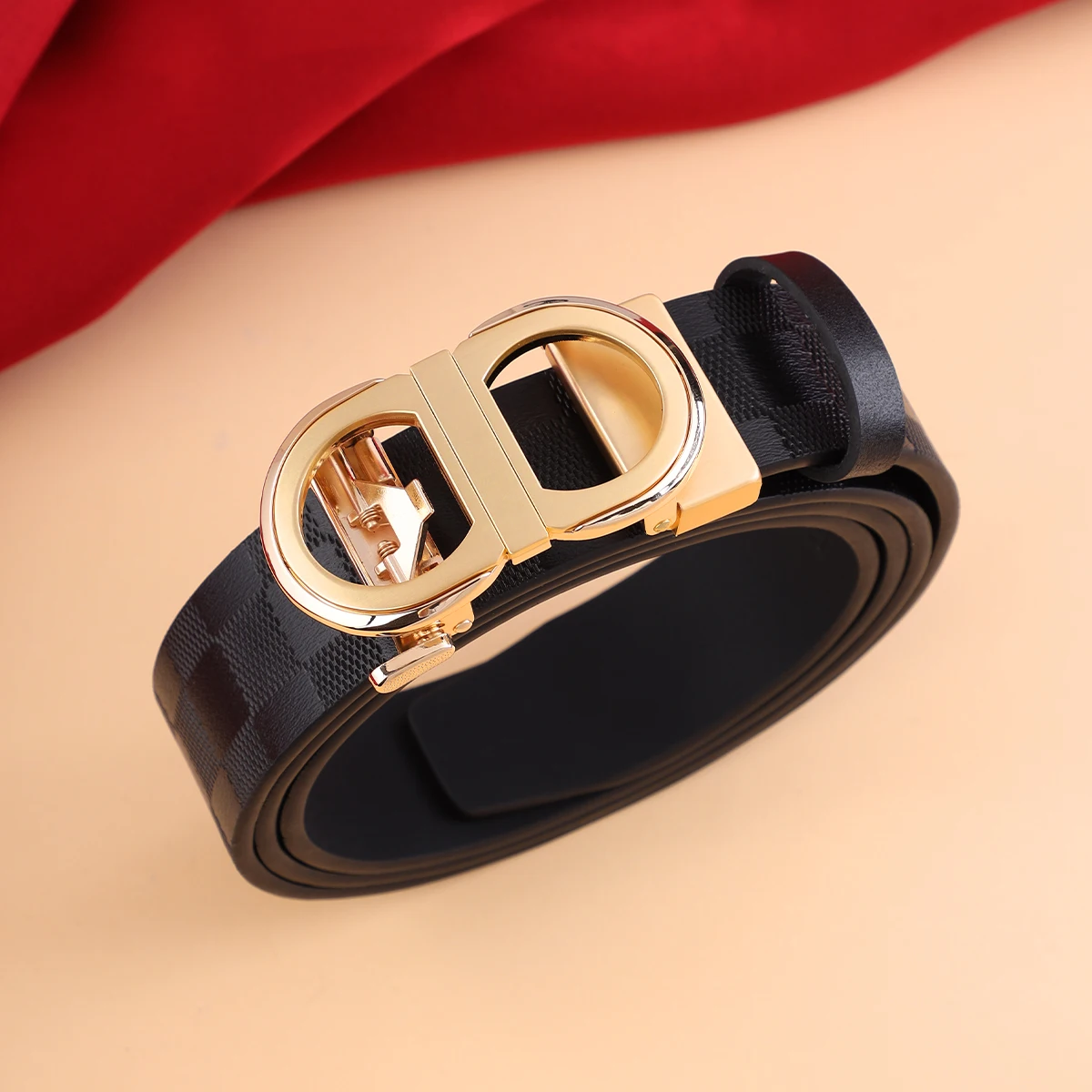 Men's PU Leather Belt with Buckle, Fashion Business Style, Perfect Gift for Boyfriend Husband Father, All Seasons Wear