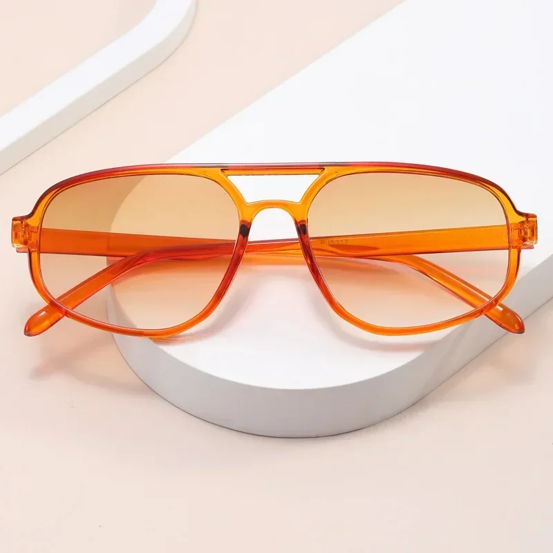 Retro Double Bridge Sunglasses for Women and Men UV Protection