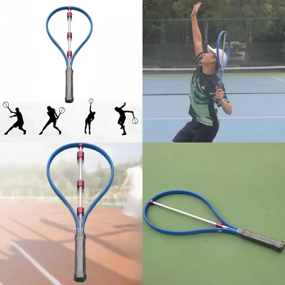 WAP01  Portable Tennis Swing Accelerator Beginner Tennis Training Device Aluminum Alloy Batting Trainer Lightweight Balls