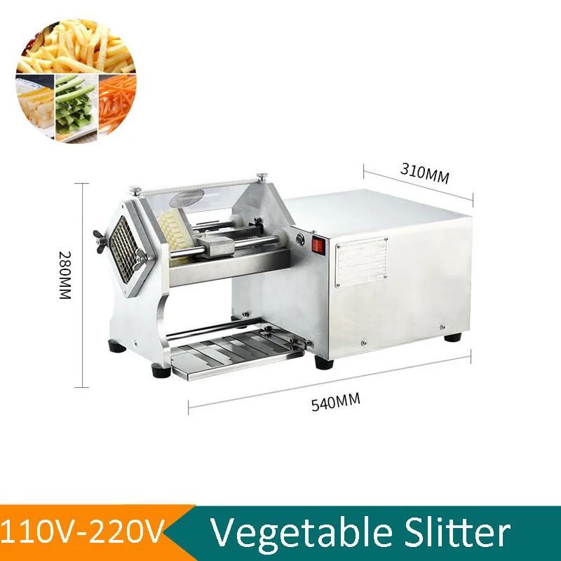 Stainless Steel Potato Slicer  French Fries Cutter Machine Hot Sale Potato Chip Cutting Machine Commercial Kitchen Equipment