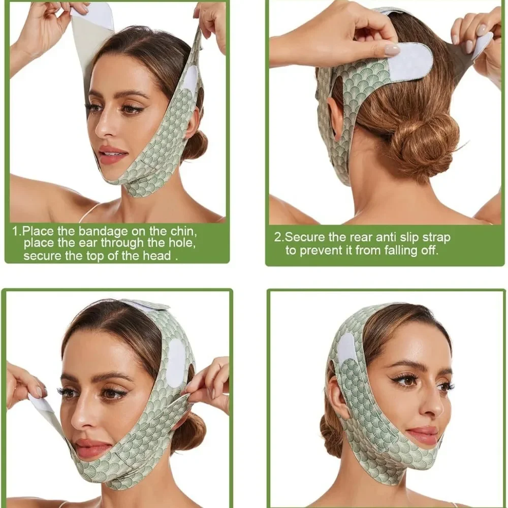 Cinturón de Estiramiento Facial para mujer, vendaje adelgazante de línea en V, moldeador de barbilla, levantamiento de mejillas, máscara antiarrugas, herramientas de belleza para el cuidado de la piel Facial