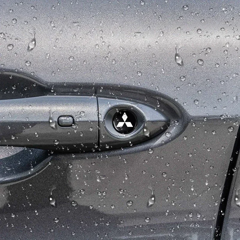 14mm Chiave A Distanza Dell'automobile Distintivo Dell'emblema Pulsante Radio Adesivo Per Mitsubishi Lancer 9 Ex Evo ASX L200 Colt Pajero Sport