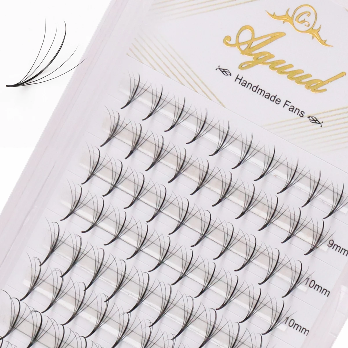 

AGUUD Premade Volume Wispy Fans Eyelash Extension 3D-15D Faux Mink Sandwich Spike Pointy Base Hybrid Lashes Extension Fans