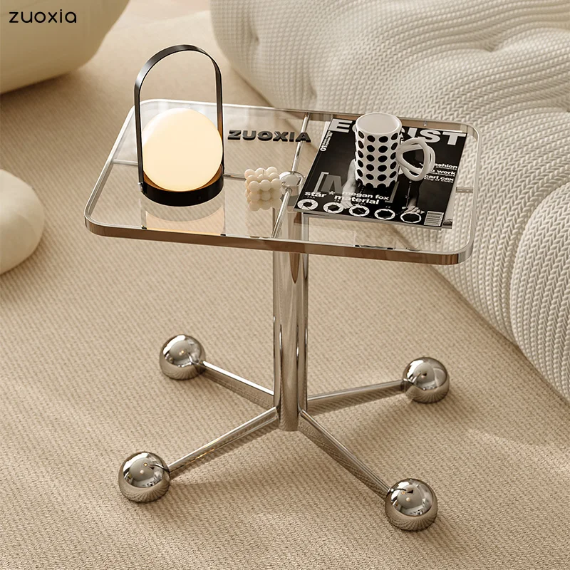 

Lifting glass coffee table Modern simple household small apartment movable