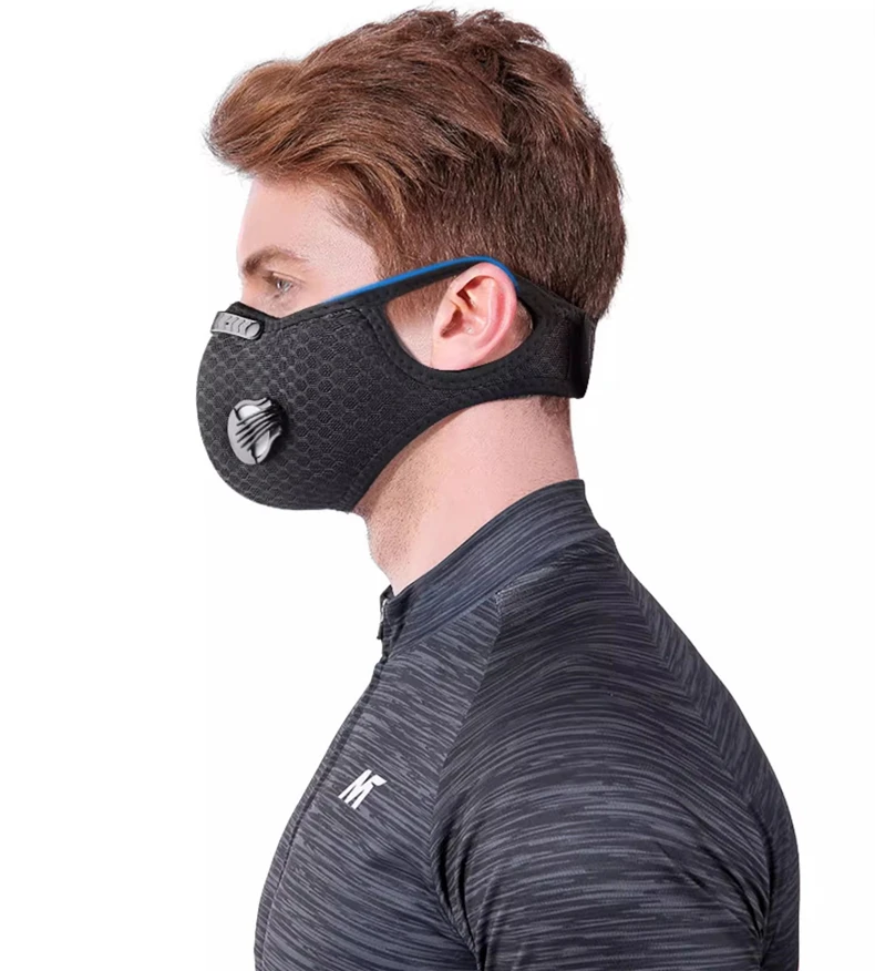 Fahrradmaske Sport Waschbar Wiederverwendbar mit Filter Staubmaske Fahrrad-Gesichtsmaske für Männer Reitmaske Bandana Aktivkohlefilter – Detail 4