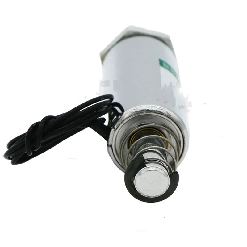 DC 12V or 24V Stroke 10mm Push Type Tubular Solenoid Electromagnet w Spring Return XRN-19*42TL