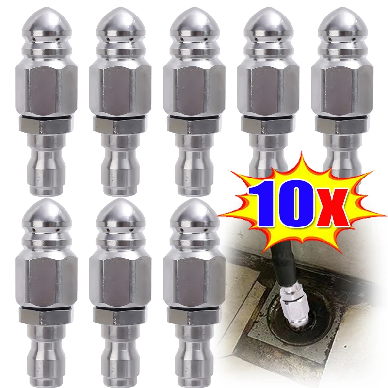 

1/4 "омыватель высокого давления из нержавеющей стали, быстрая заглушка, сливной шланг, насадка, инструмент, автомобильная струя воды, распылитель высокого давления, насадка для очистки канализации