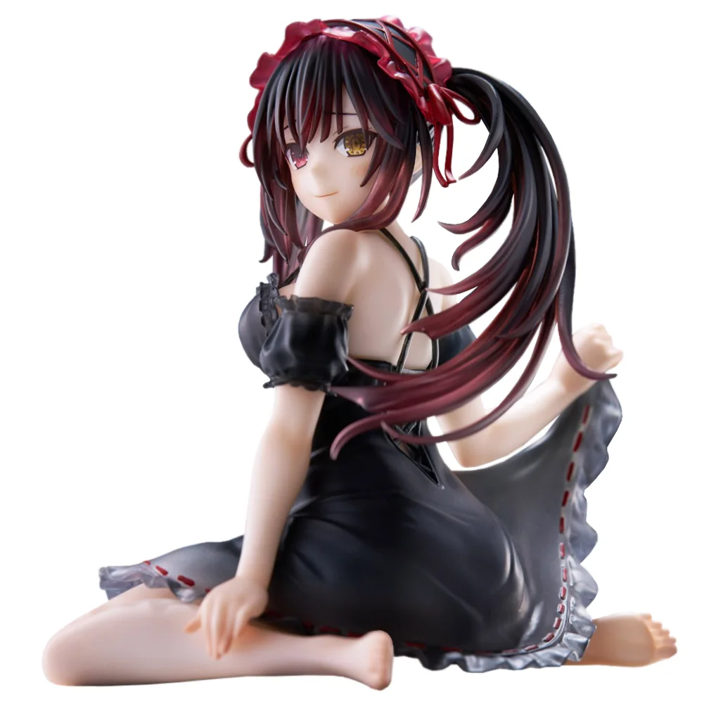 

Anime Figure cute Loli Tokisaki Kurumi figurine Pajama sitting pose action figure Statue desk decora Collection Model Doll gifts