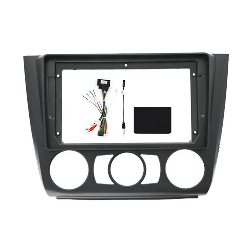 

2 Din Car Radio DVD Interior Kit Multimedia Player Fascia Panel Frame for BMW 1 Series Manual AC E88 E82 E81 E87 2004-2011