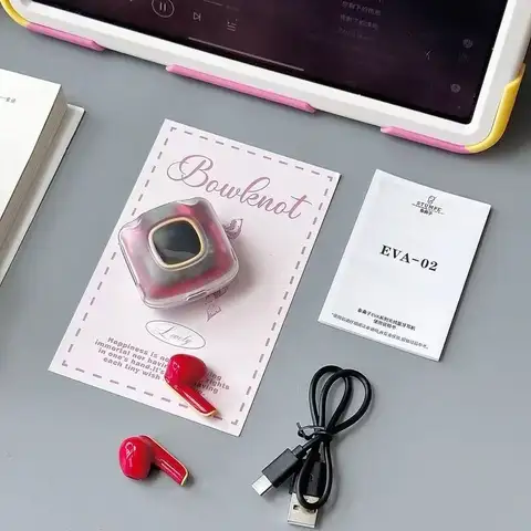 Neon Genesis Evangelion EVA-02 Trådlösa Bluetooth-hörlurar Brusreducerande sporthörlurar Julklapp 8 best sales Hörlurar Evangelion - №1