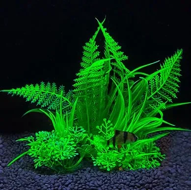 

"Plastic Aquatic Plants for Aquarium Decoration, P525, 8x5x18cm, 1x Water Grass"