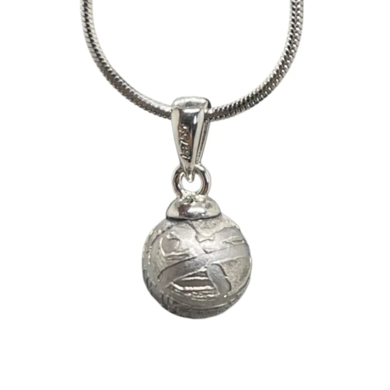 2.1g Muonionalusta Meteorite Sphere Pendant Polished Widmanstätten Pattern Sweden Iron Meteorite Necklace Collectible - LK294
