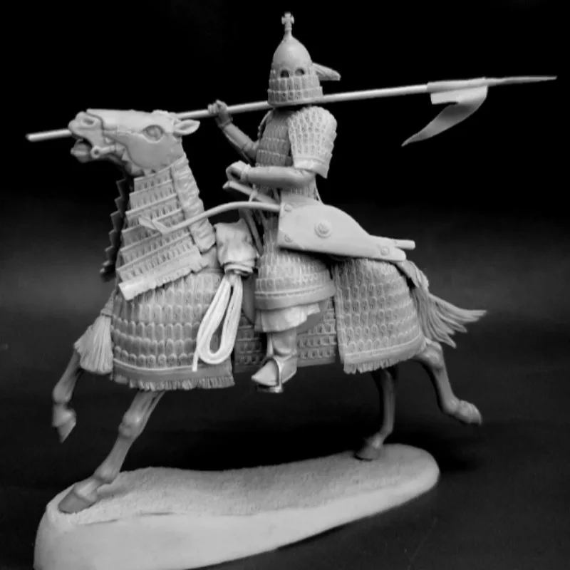 

1/32 54mm Scale Resin Full Model Kit Ancient Mongolian Cavalry Officer Historical Miniature Sculpture Unassembled and Unpainted