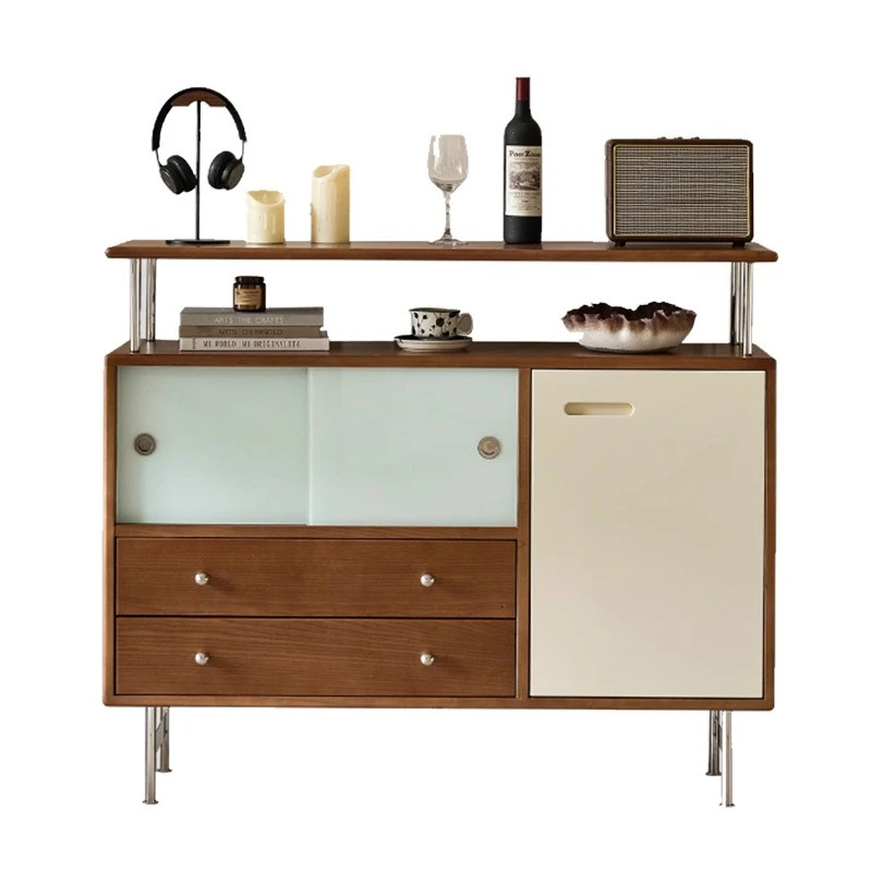 

Medieval dining side cabinet, Nordic modern living room storage household storage small apartment