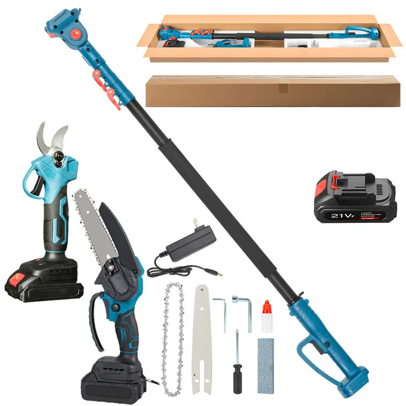 

Big Discount Electric Garden Tool Set Telescopic Rechargeable Battery Powered Cordless Chainsaw Pruning Shears