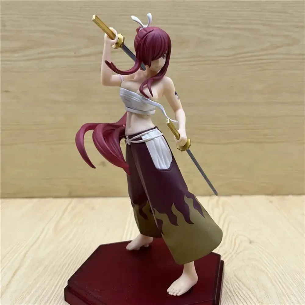 17cm Fairy Tail Final Season Erza Scarlet Demon Blade Benizakura Japan Anime PVC Action Figure Toy Game Collectible Model Doll