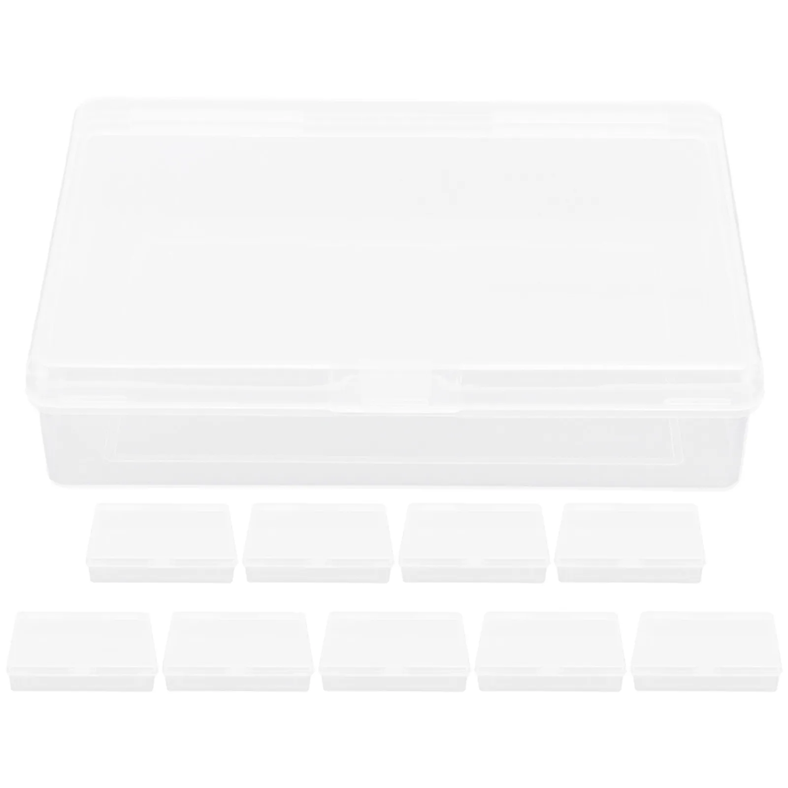 

Набор из 18 прозрачных пластиковых коробок-органайзеров для игральных карт, прозрачные футляры для колод из полипропилена