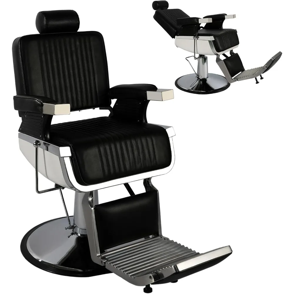 

Barber Chair for Barbershop,Professional Hydraulic Salon Chair for Hair Stylist,All Purpose Heavy Duty Recling Barber Chairs