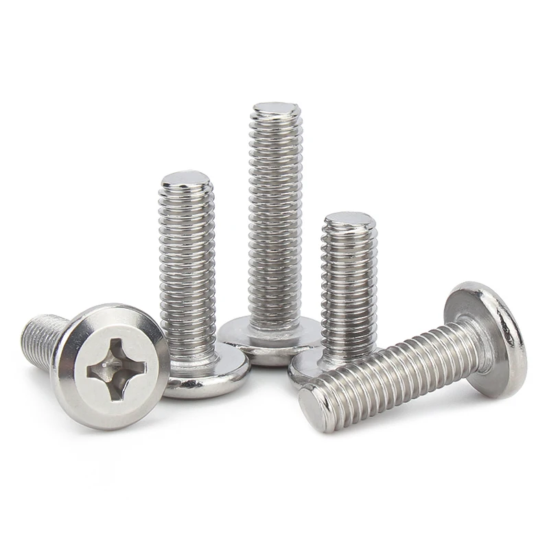 5/ 10/ 20/ 50pcs M3 M4 M5 M6 M8 304 Stainless Steel (A2-70) CM Cross Phillips Ultrathin Super Low Flat Wafer Head Screw Bolt