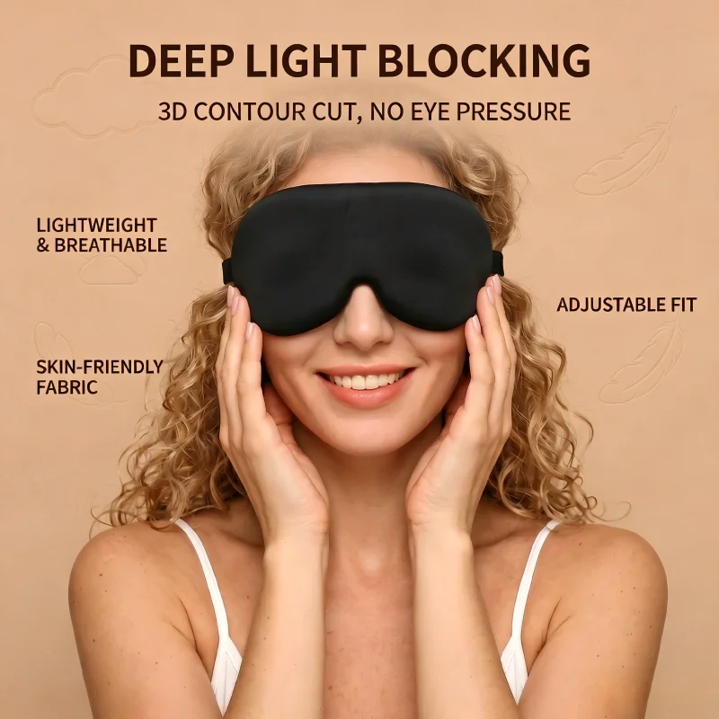 3D Eye Mask Light Blocking Sleep Protection Suitable Both Men Women During Nap Time with Three-dimensional Anti Leakage Features