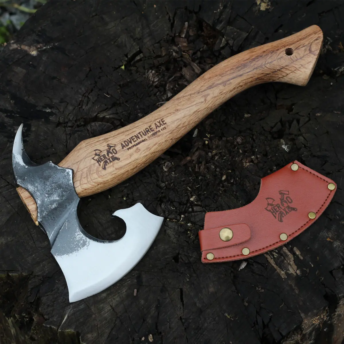 

High quality Forged Multi-functional Outdoor Camping T actical Axe Convenient Logging and Self-defense Survival Equipment