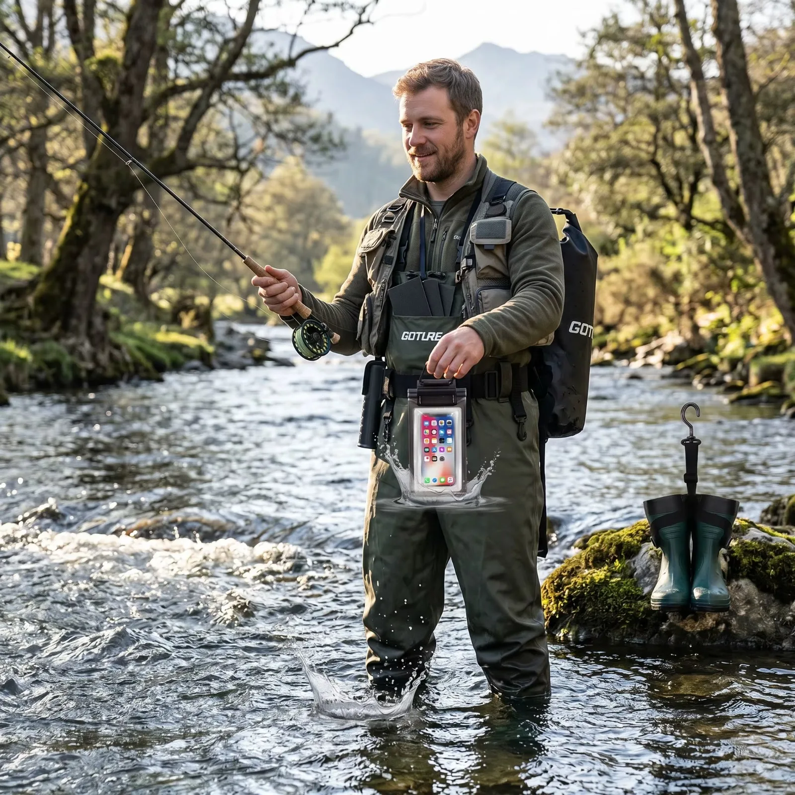 Goture 軽量チェストウェーダー ブーツフット付き 調節 - Fishing Waders のレビューと価格