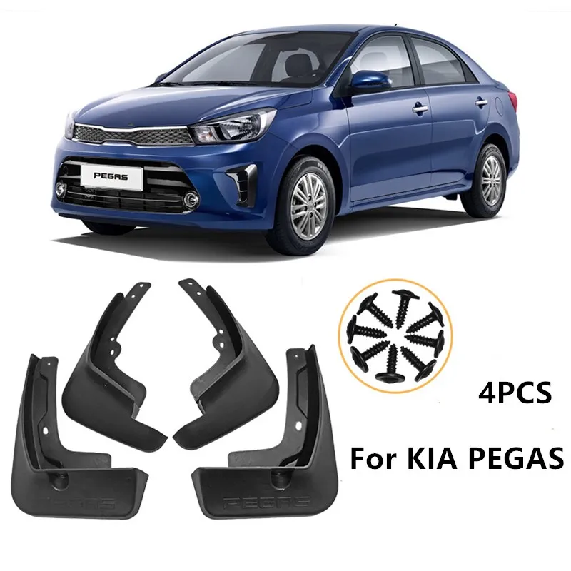 Accessories Car Fenders Mudguard For KIA Pegas 2017 2018 2019 2020 PP Plastic Mud Flaps Splash Guard